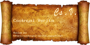 Csoknyai Verita névjegykártya